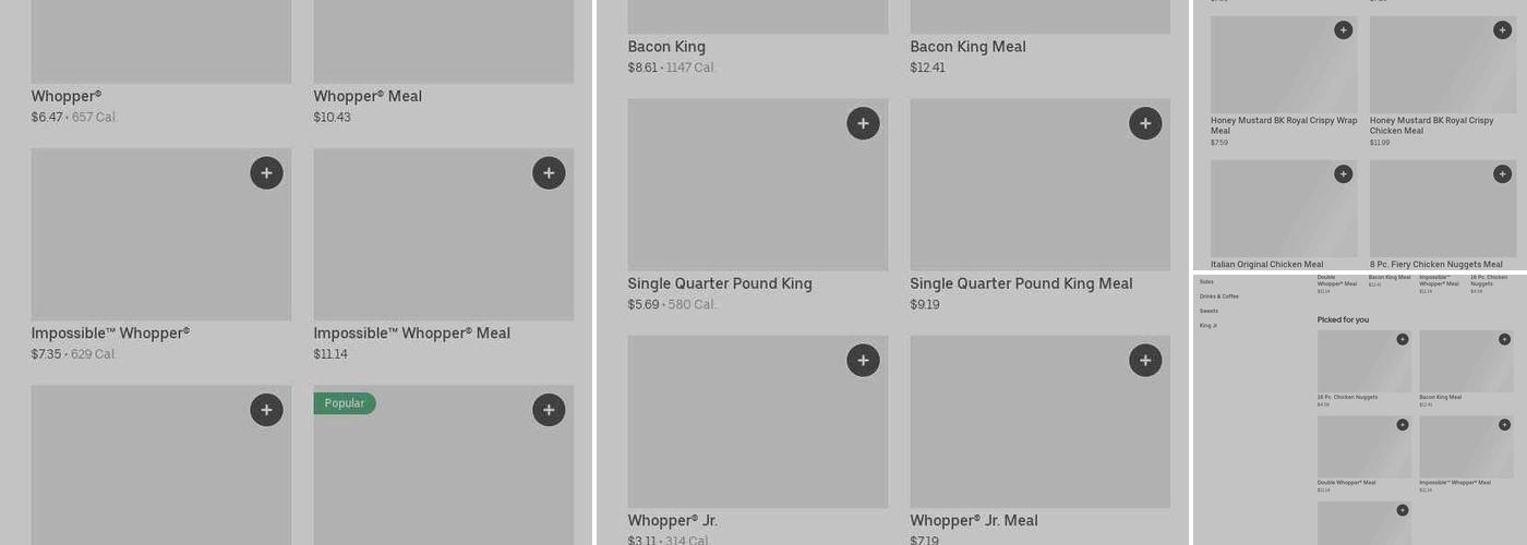 Burger King Menu