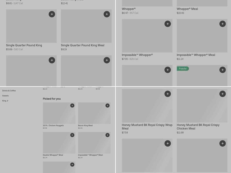 Burger King Menu