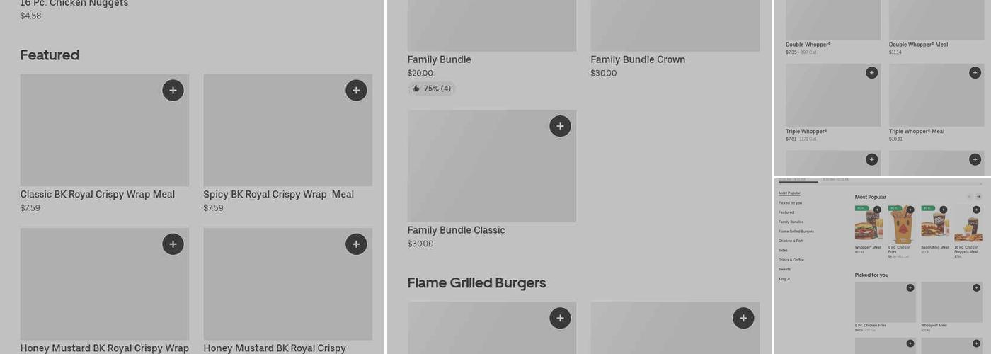 Burger King Menu