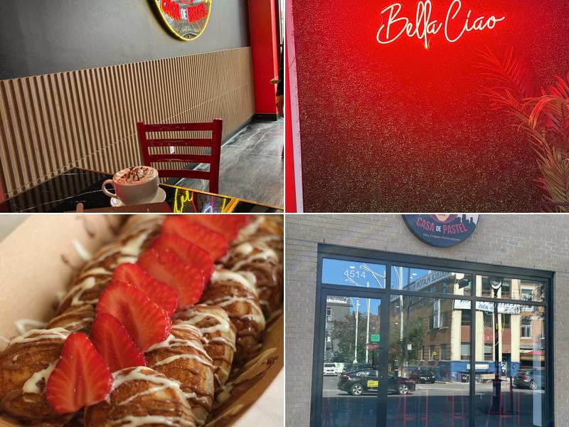 Café casa de pastel