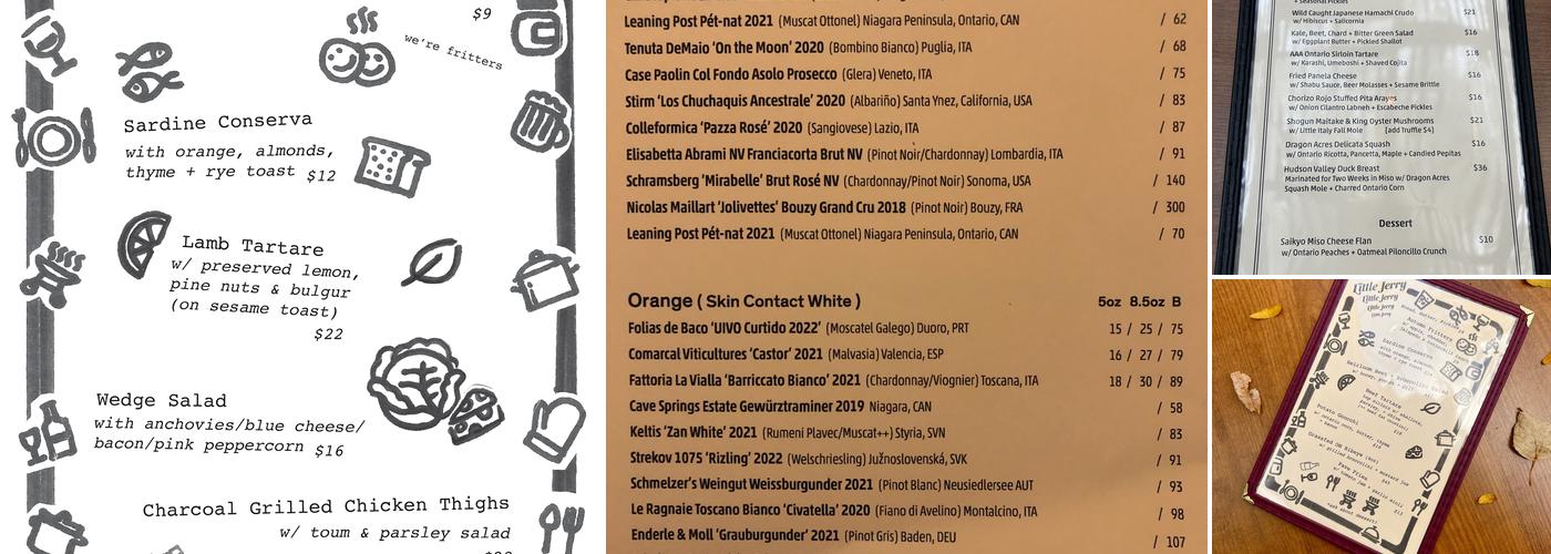 The Little Jerry Menu