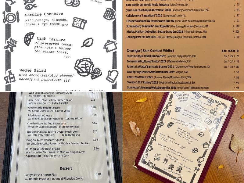 The Little Jerry Menu