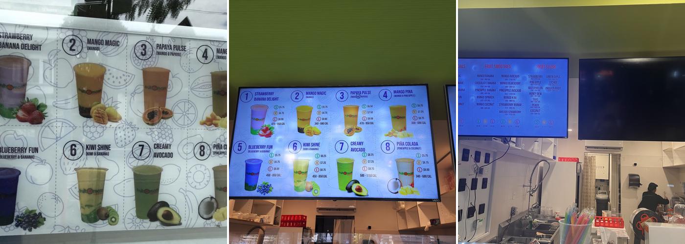 Fruitmann Bubble tea Menu