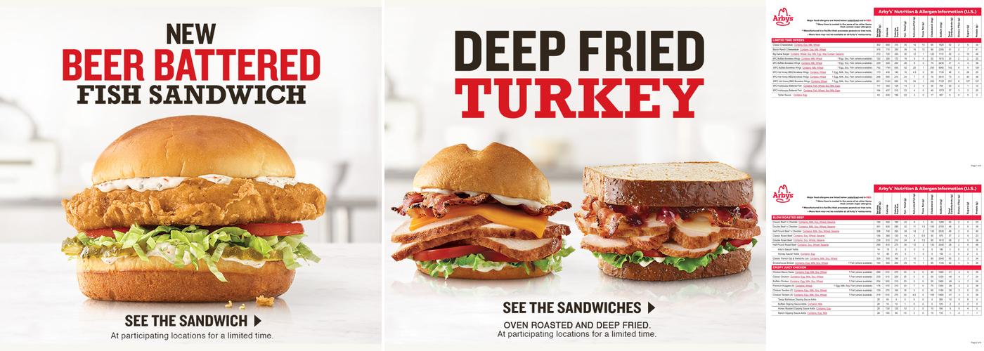Arby's Menu