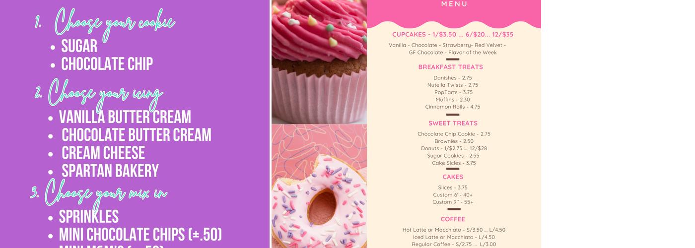 Sissy's Sweets Menu