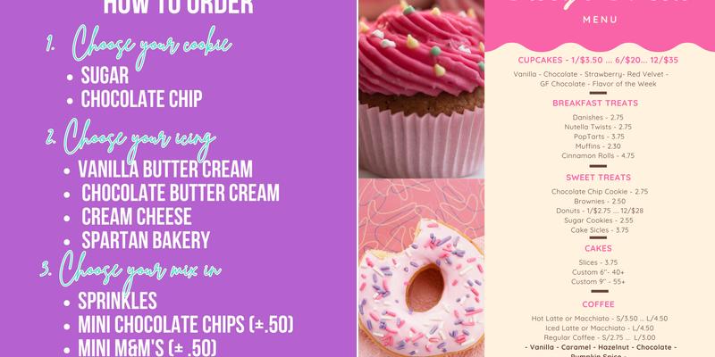 Sissy's Sweets Menu