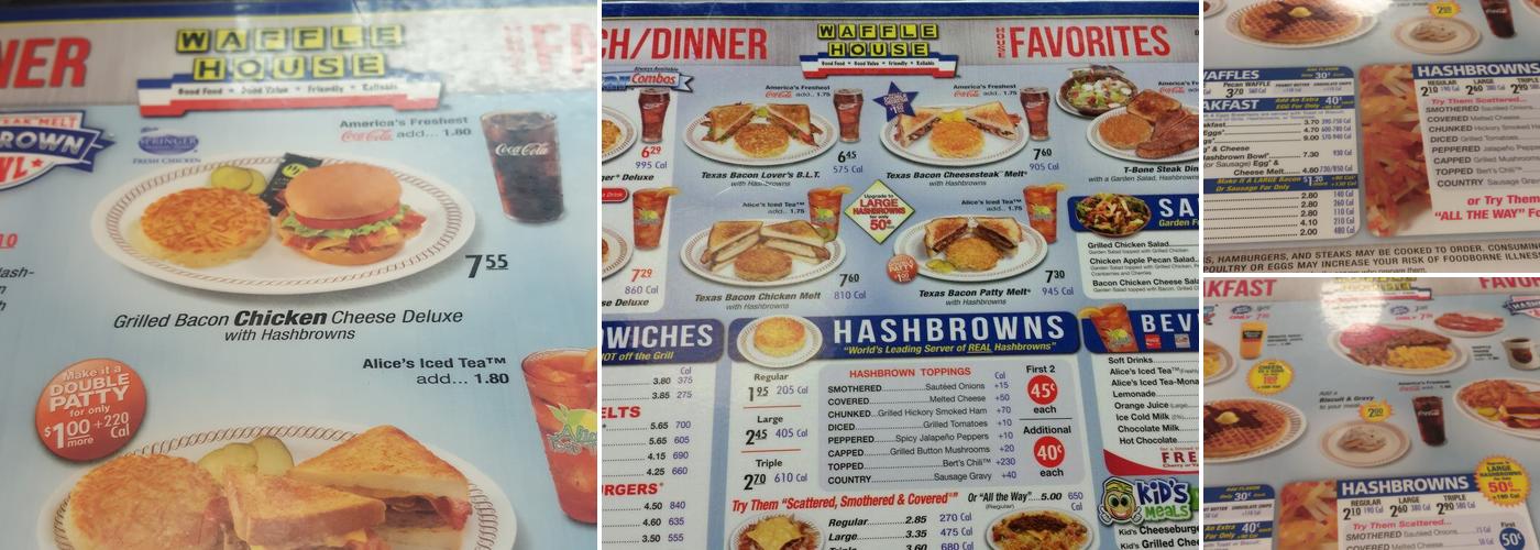 Waffle House Menu