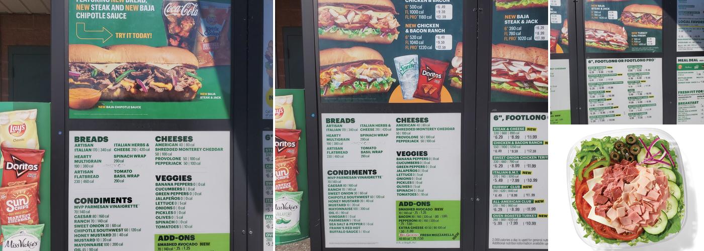 Subway Menu
