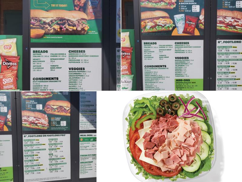 Subway Menu