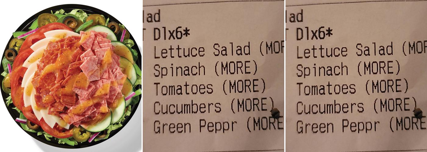 Subway Menu