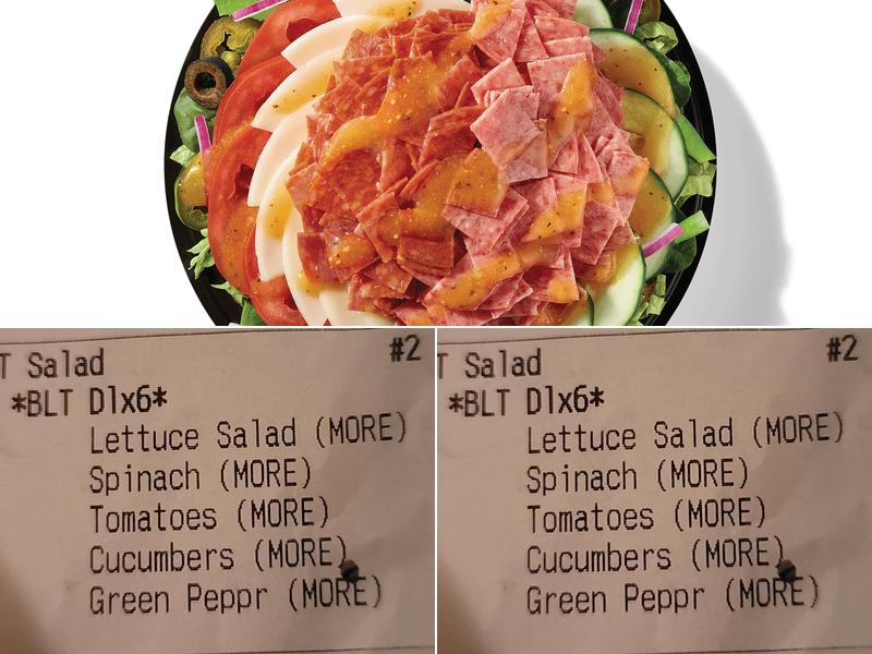 Subway Menu