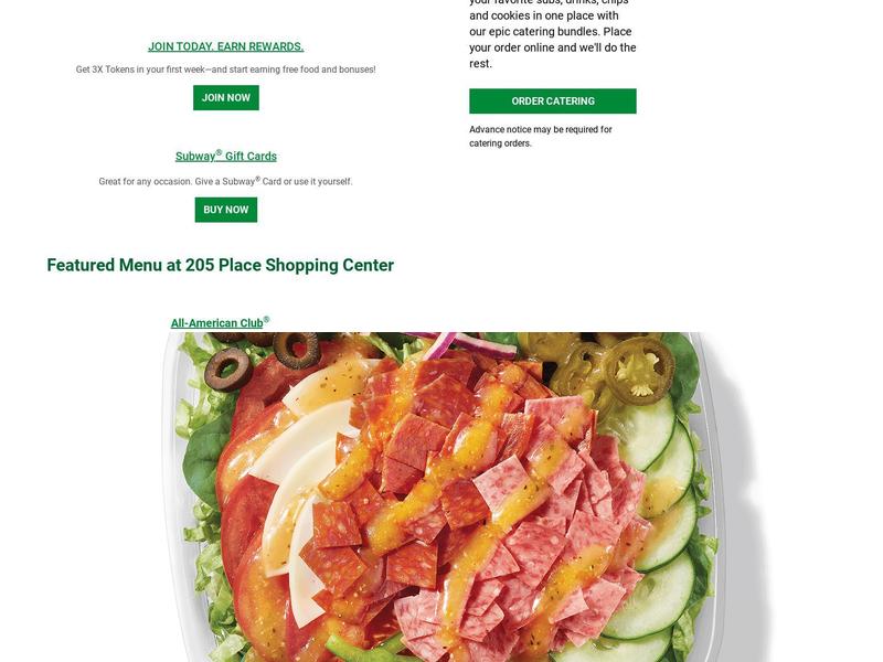 Subway Menu