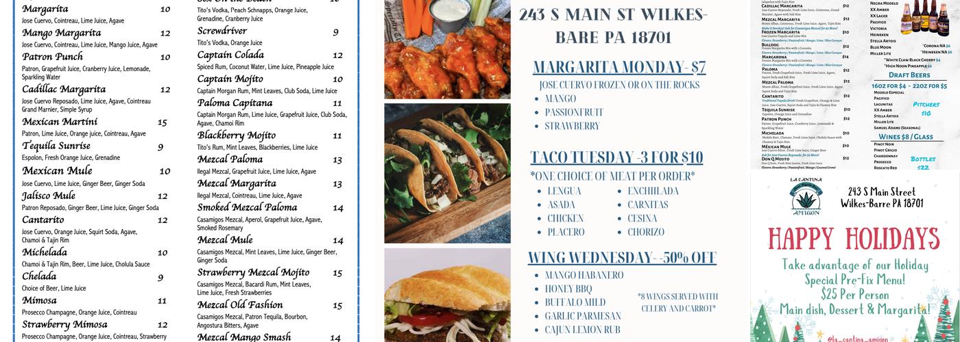 LA CANTINA AMIGON Menu