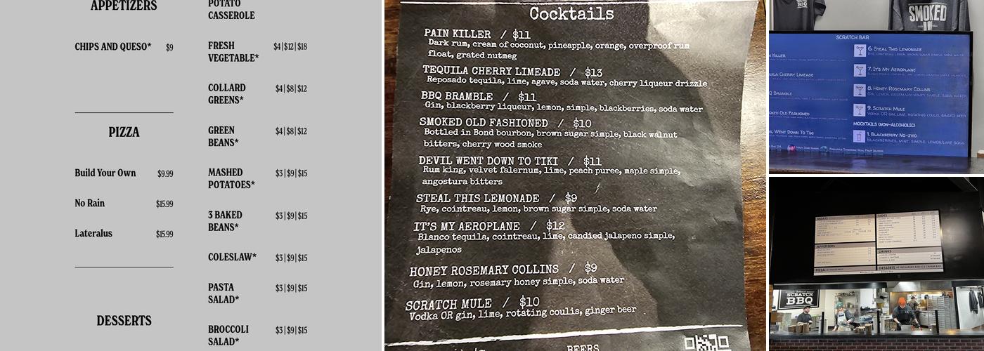 Scratch BBQ and Catering Menu