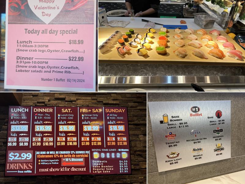 Number 1 buffet Menu