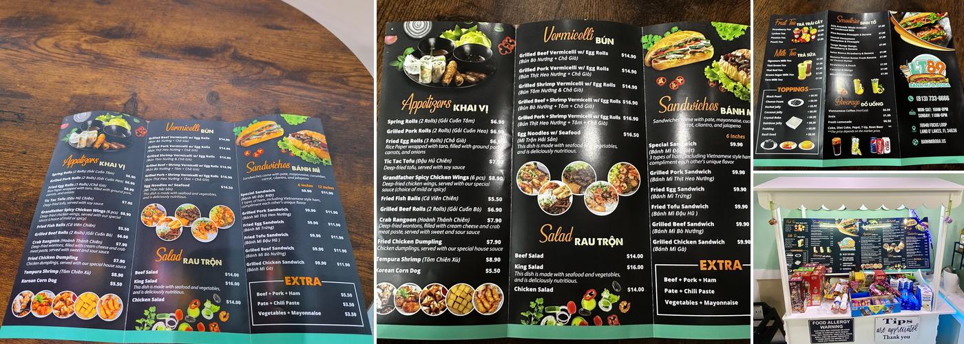 Banh Mi & BOBA Menu