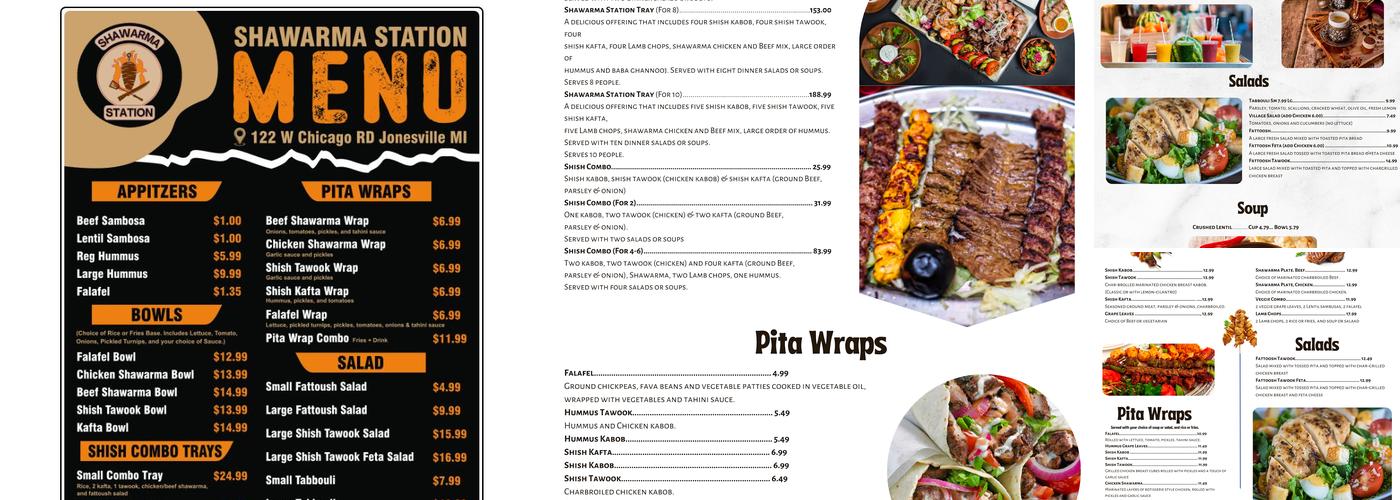 Shawarma Station Menu