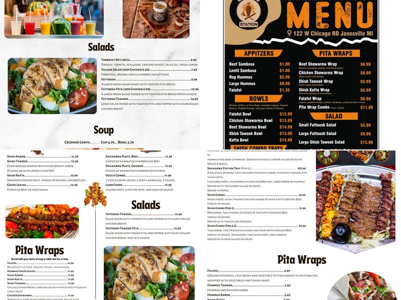 Shawarma Station Menu