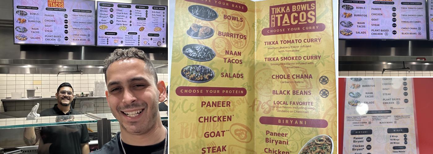 Tikka Bowls And Tacos Menu