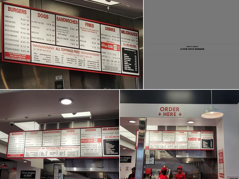 Five Guys Menu