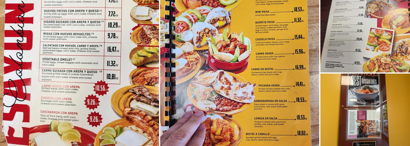 Café y Sabor Restaurante Menu