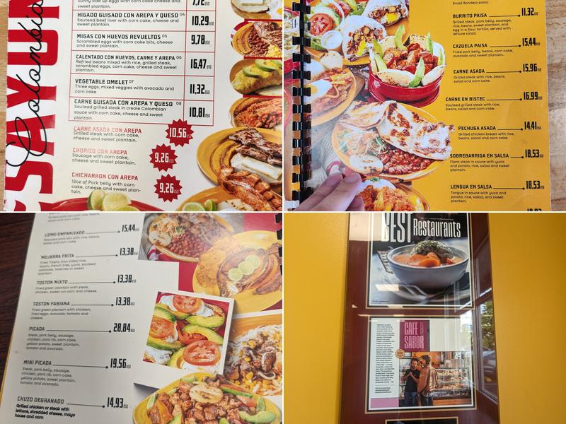 Café y Sabor Restaurante Menu