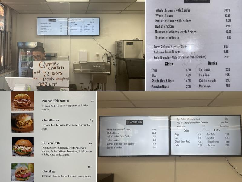 El Pollito Brasa Menu