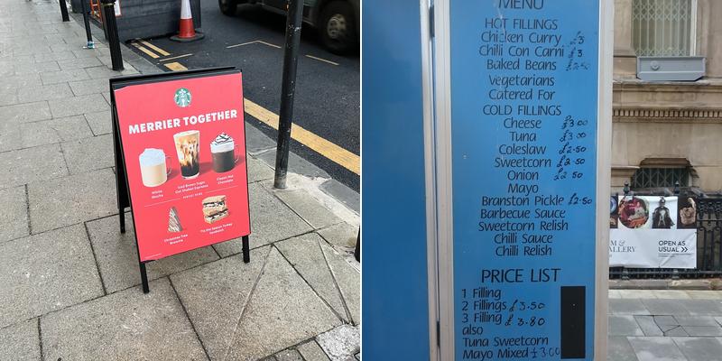 Starbucks Coffee Menu