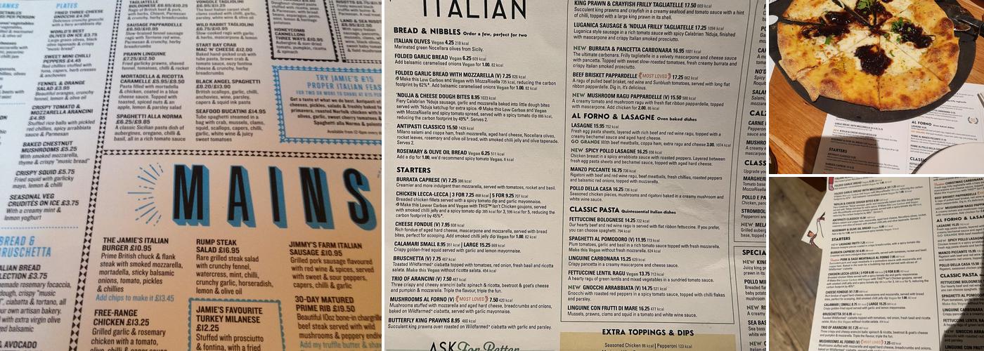 ASK Italian - Oxford Menu