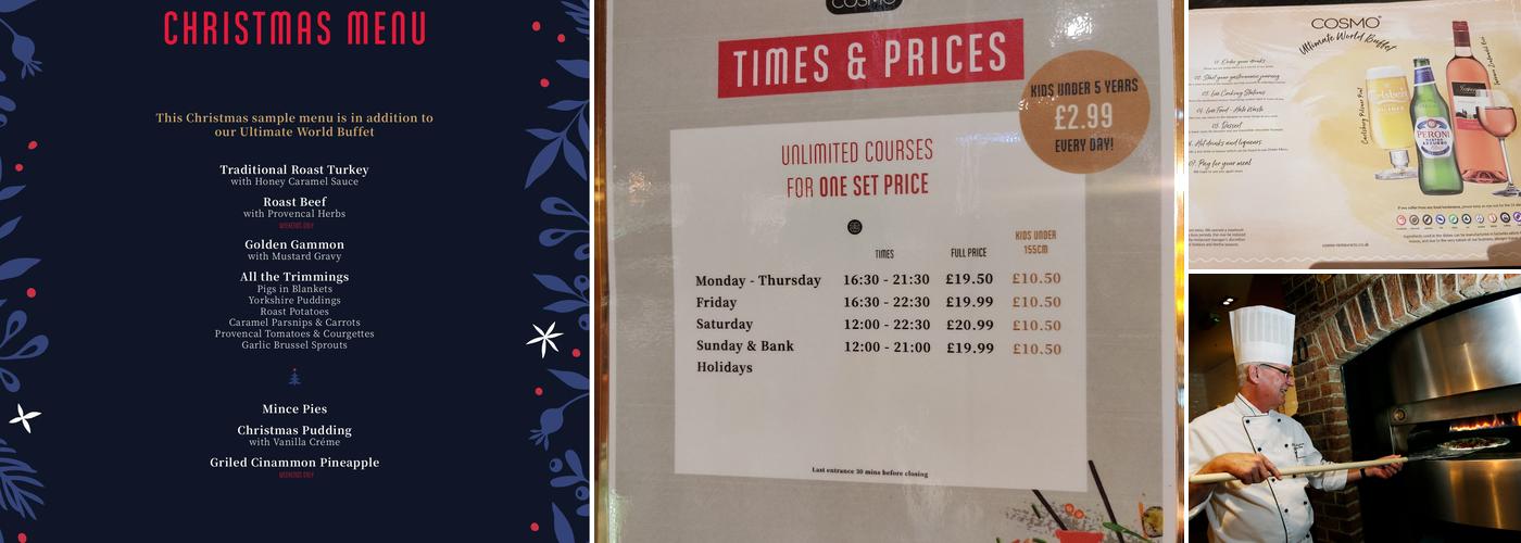 COSMO World Buffet Restaurant | Oxford Menu