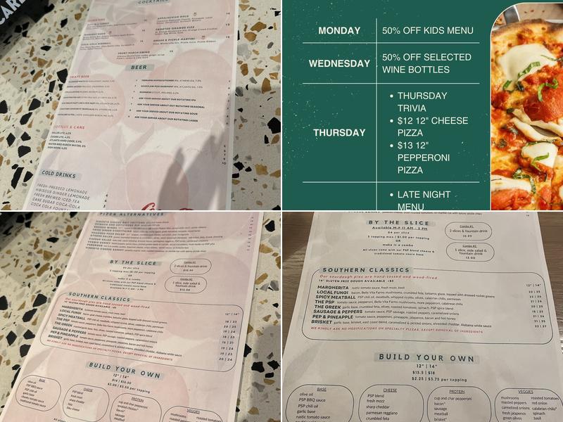 Peach State Pizza Menu