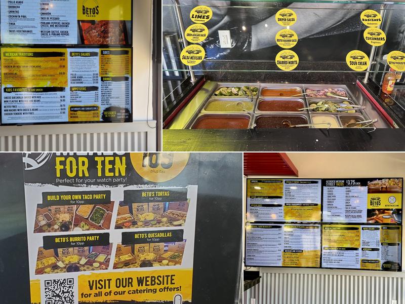 Betos Tacos Windward Menu