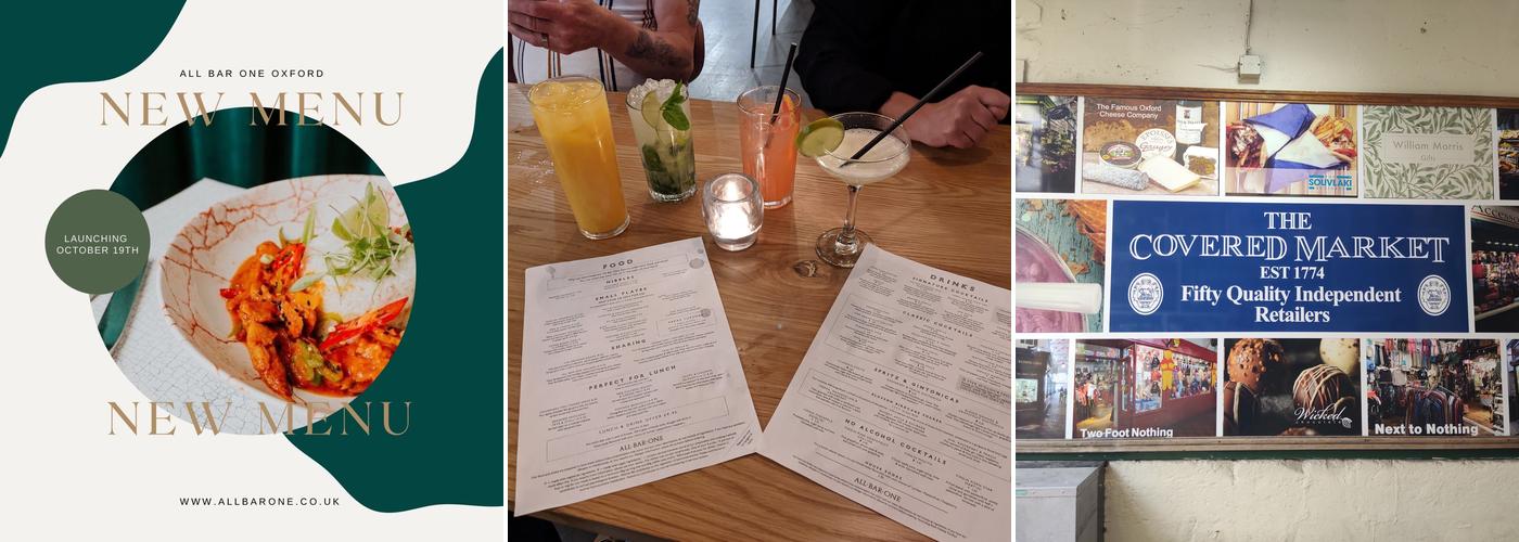 All Bar One Oxford Menu