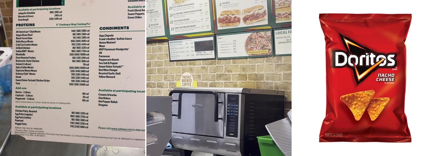 Subway Menu