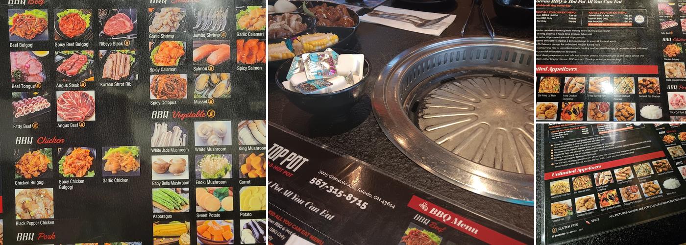 Top Pot & K BBQ Menu