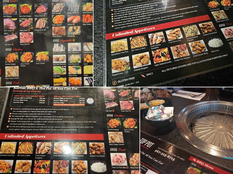 Top Pot & K BBQ Menu