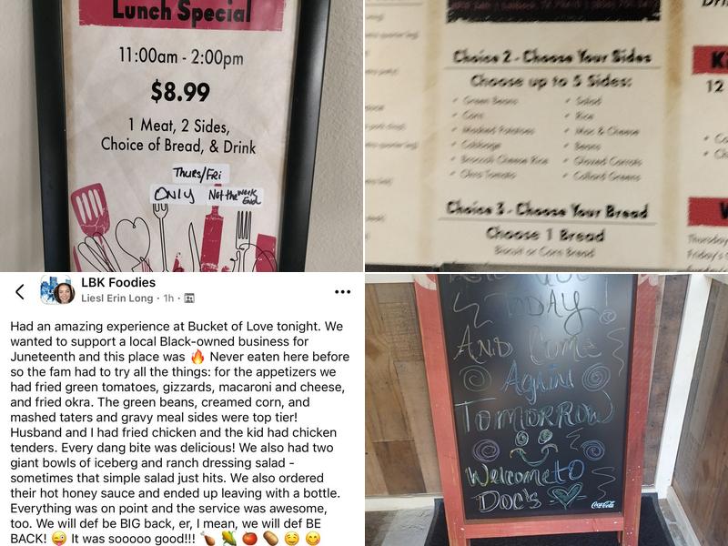 Doc's Cafeteria Menu