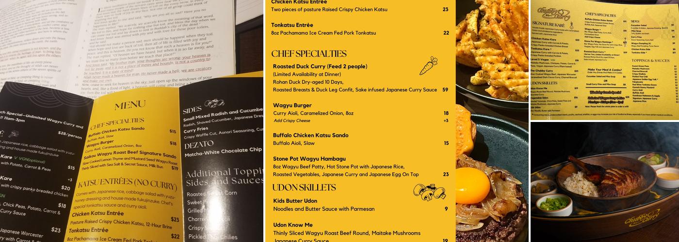 Chubby Curry Menu