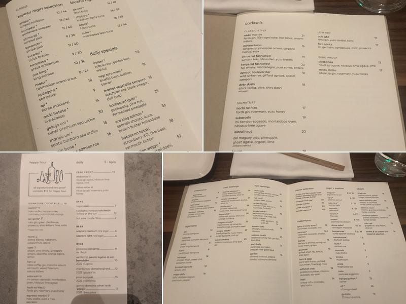 Uchi West Hollywood Menu