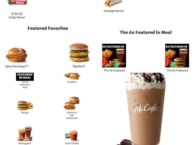 McDonald's Menu