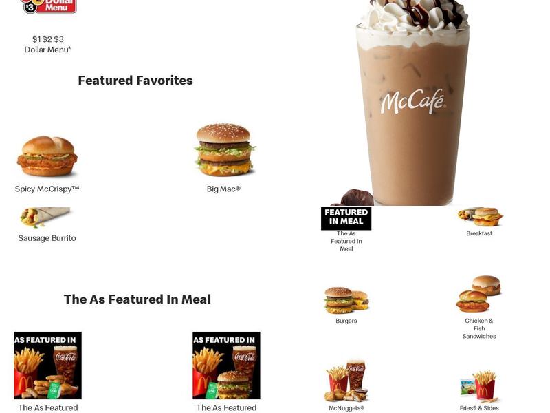 McDonald's Menu