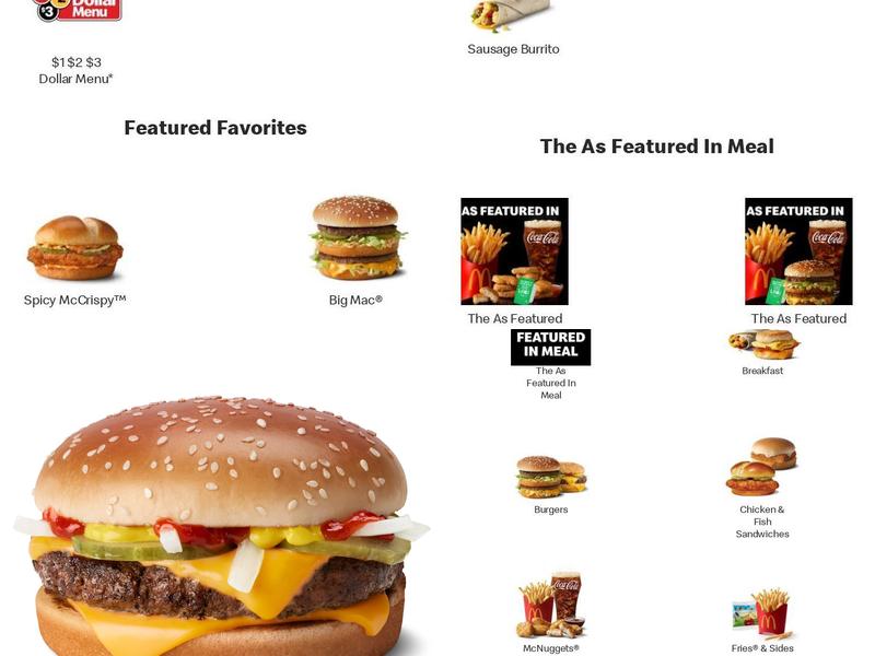 McDonald's Menu