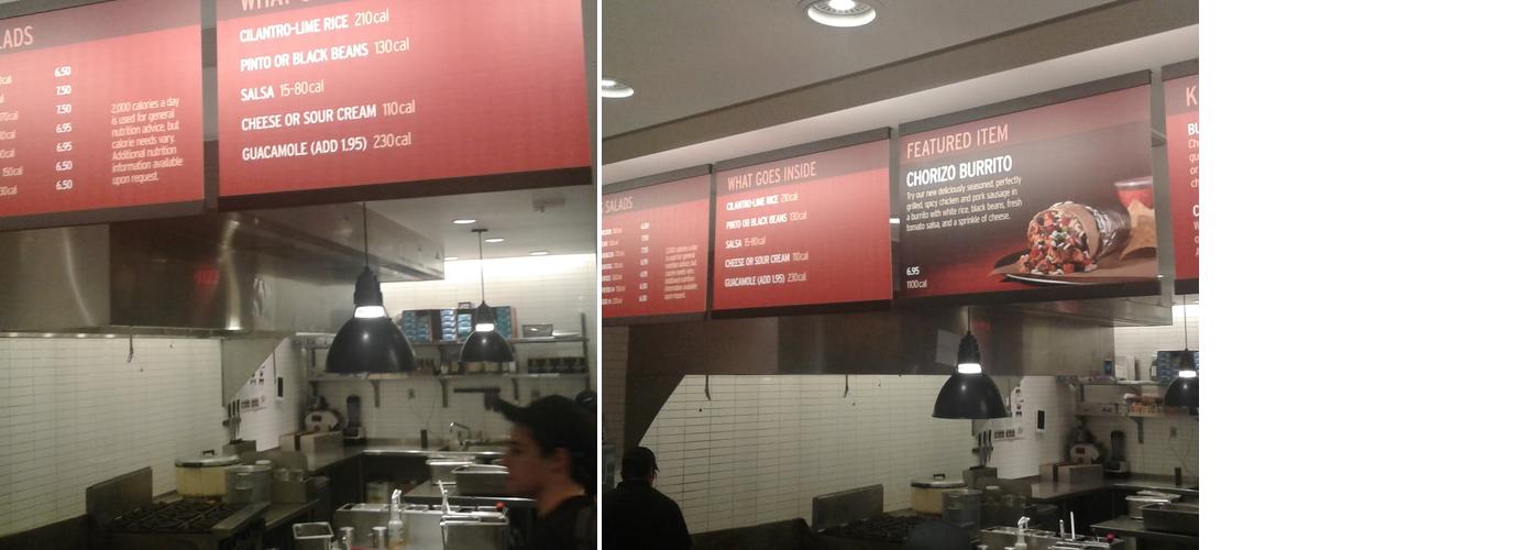 Chipotle Mexican Grill Menu