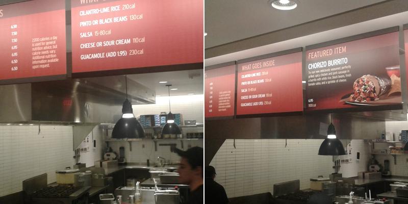 Chipotle Mexican Grill Menu