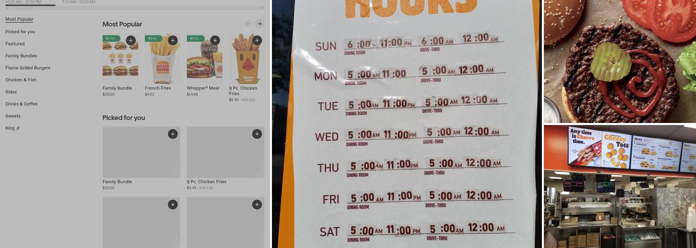 Burger King Menu