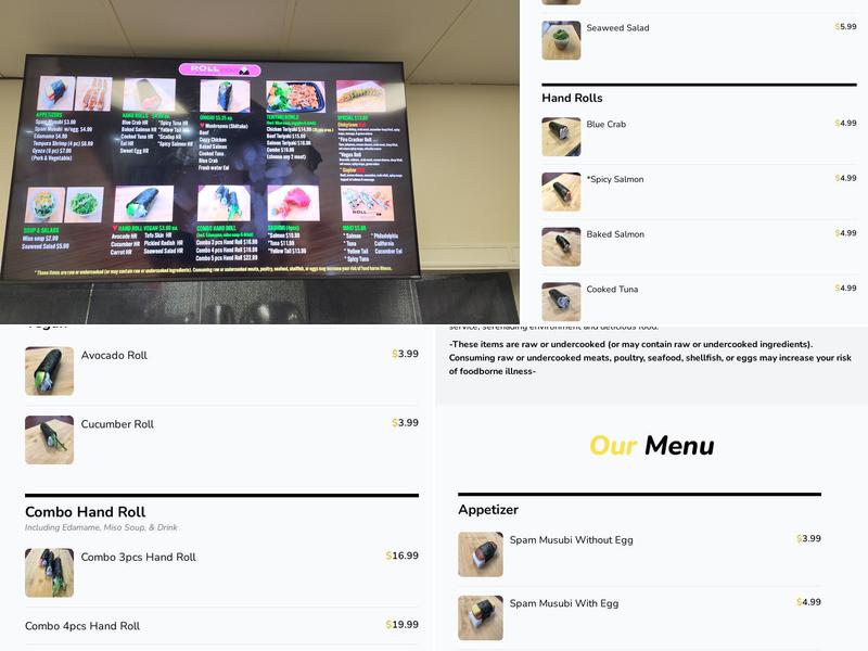Rollicious Menu