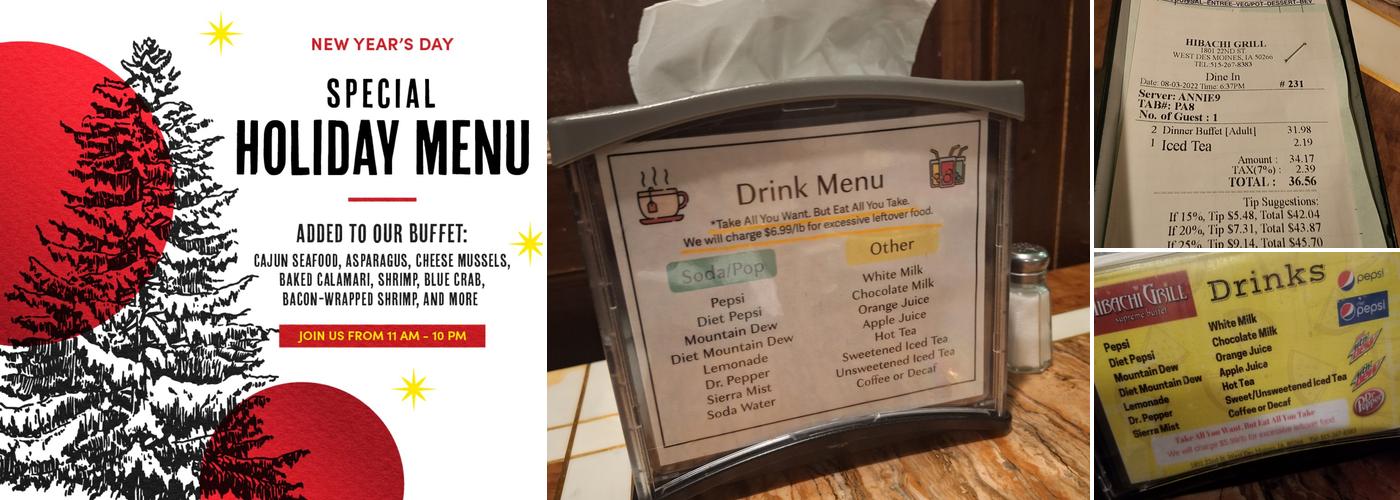 Hibachi Grill & Supreme Buffet Menu