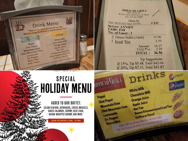 Hibachi Grill & Supreme Buffet Menu