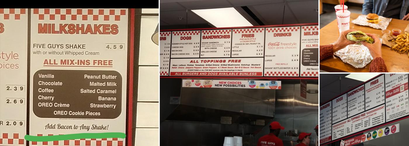 Five Guys Menu