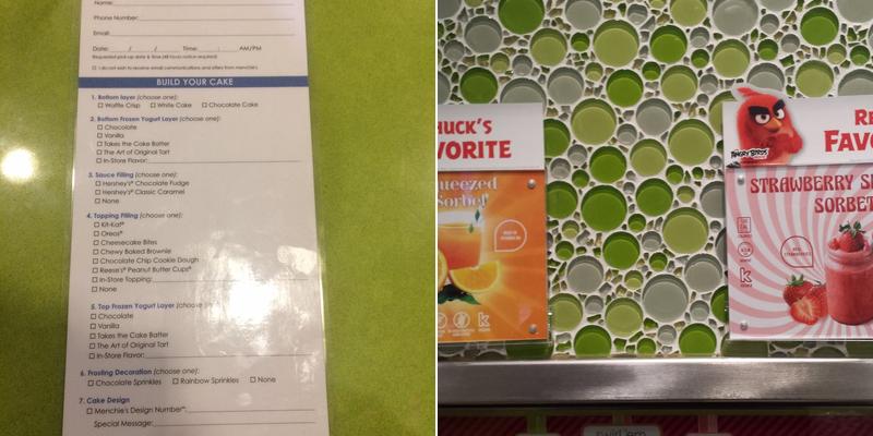 Menchie's Frozen Yogurt Menu